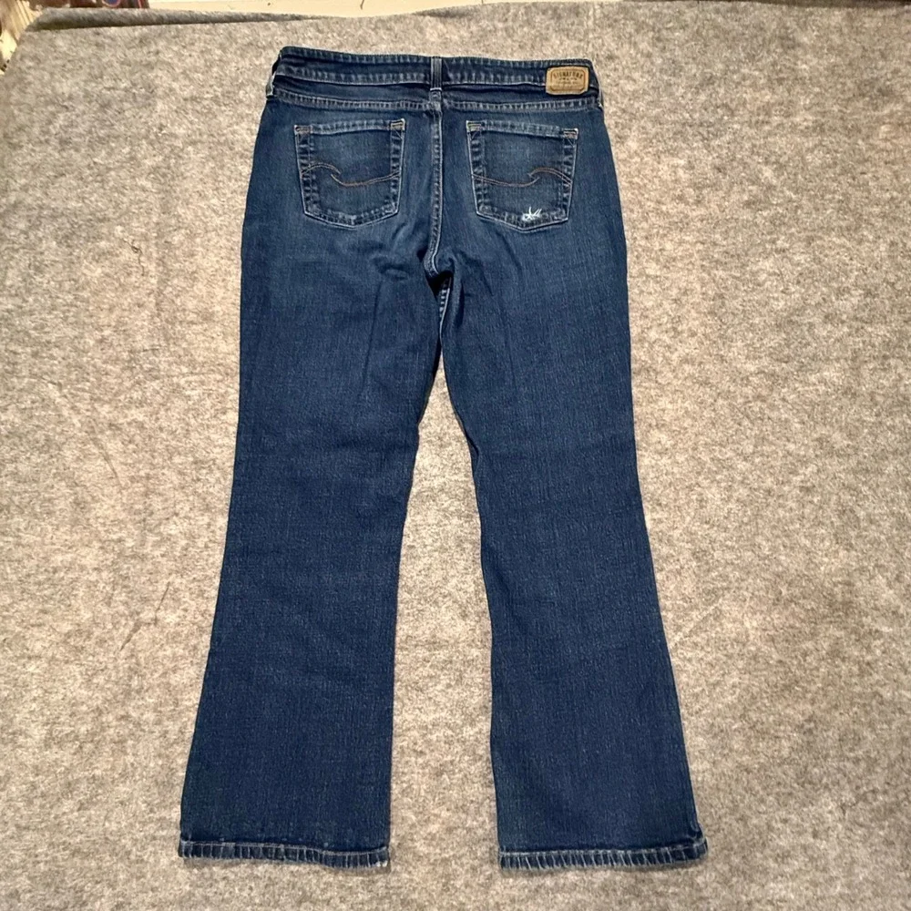 Levi Strauss Signature Bootcut Jeans Dark Wash Low Rise Size 10 S Petite Wide‎